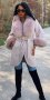Дамско луксозно палто кашмир вълна и лисица, снимка 1 - Палта, манта - 27922994