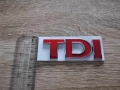 червена емблема TDI за Volkswagen, снимка 2