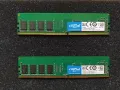 RAM памет / 2x4GB DDR4 2400 mhz Crucial / Настолен компютър / PC / РАМ, снимка 1
