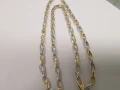Златен синджир бяло и жълто комбинация 1, снимка 4