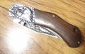 Руски сгъваем джобен нож с калъф АКУЛА ,сталь 65х13, снимка 5