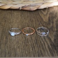 Продавам три броя сребърни пръстени , снимка 2 - Пръстени - 43909144