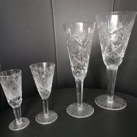 Кристални чаши, оловен кристал, снимка 4 - Чаши - 38163731