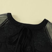 Дамска елегантна блуза в черно с дълъг ръкав, снимка 9 - Блузи с дълъг ръкав и пуловери - 43503229