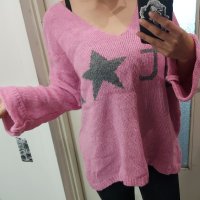 Дамски свободен пуловер, снимка 4 - Блузи с дълъг ръкав и пуловери - 42970229