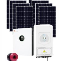 Автономна соларна система 6.6 kW + инвертор Deye 6 kw + 10 kwh литиева батерия - Трифазна, снимка 1 - Друга електроника - 43623808