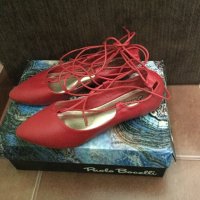 Червени обувки, снимка 2 - Дамски ежедневни обувки - 28943441