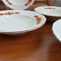 Стар български порцелан чинии бароков стил, снимка 4 - Антикварни и старинни предмети - 33342982