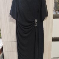 Черна дълга официална рокля размер L, снимка 4 - Рокли - 43820472