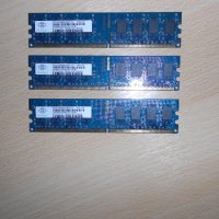 130.Ram DDR2 667 MHz PC2-5300,2GB.NANYA.НОВ.Кит 3 Броя, снимка 1 - RAM памет - 40757190