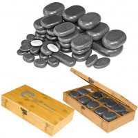 Комплект от 45 базалтови камъни за масаж - Hot Stone set 45, снимка 1 - Друго оборудване - 36738194