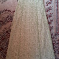 Дълга зелена дантелена рокля с подплата, снимка 4 - Рокли - 35625951