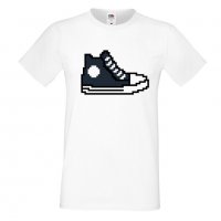 Мъжка тениска 8-bit shoe navy, снимка 3 - Тениски - 33028226