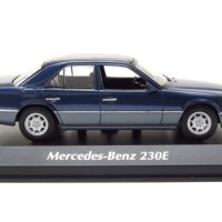 Mercedes-Benz 230E W124 от 1991 - мащаб 1:43 на Maxichanps моделът е нов в PVC дисплей-кейс, снимка 13 - Колекции - 43516230