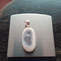 Сребърна висулка с естествен камък, снимка 2 - Колиета, медальони, синджири - 33194867