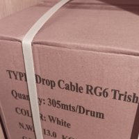 Коаксиален кабел RG6/64, CCS + Al, бял - Coaxial cable, снимка 4 - Приемници и антени - 39798885