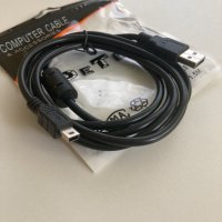 Кабел DeTech USB - USB Mini, 1.5m за PS3/PSP, снимка 3 - Аксесоари - 33360769