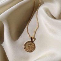 колие Алах от медицинска стомана с 18к златно покритие , снимка 1 - Колиета, медальони, синджири - 43844114