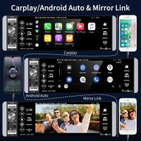 Нова Автомобилна уредба с Apple Carplay и Android Auto Bluetooth 1 Din за кола, снимка 2 - Аксесоари и консумативи - 40609014
