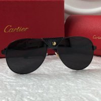 Cartier 2022 мъжки слънчеви очила с кожа , снимка 6 - Слънчеви и диоптрични очила - 37339147