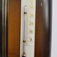 Стар немски барометър с термометър, снимка 3 - Антикварни и старинни предмети - 32813433