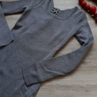 Нова колекция сива рипс рокля с гол гръб с връзки на намаление, снимка 4 - Рокли - 27403702