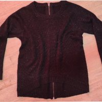 Черна блузка с цип на гърба , снимка 5 - Блузи с дълъг ръкав и пуловери - 38658004