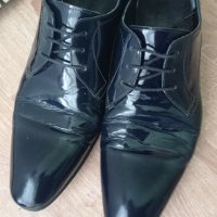 Мъжки обувки Andrews, официални, тъмно сини лак 41 номер, снимка 4 - Официални обувки - 40220997