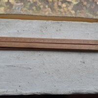 Стар антикварен дървен метър с бронзови панти, снимка 2 - Антикварни и старинни предмети - 43152863