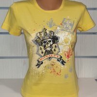 Дамска тениска с трансферен печат Череп с корона , снимка 2 - Тениски - 28328921