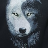 Нов мъжки суичър с дигитален печат Вълк ИН и ЯН, Серия вълци, снимка 2 - Суичъри - 27835032