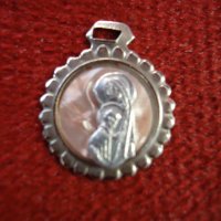 висулки Богородица и сребърен синджир, снимка 1 - Колиета, медальони, синджири - 38574408