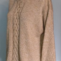 Дамски памучен пуловер "Department girl"® / Сахара меланж / голям размер , снимка 1 - Блузи с дълъг ръкав и пуловери - 16035374