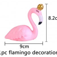 Фламинго различни и с корона пластмаса за украса декор на торта и др , снимка 2 - Други - 26107747