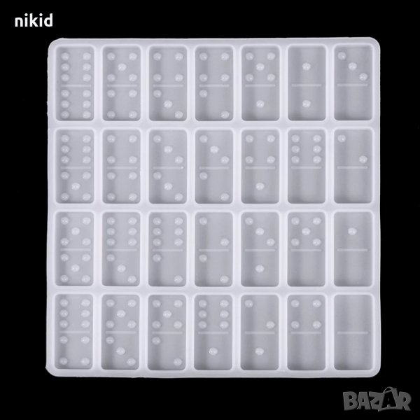 Домино Силиконов молд форма калъп за изработка на плочки от шоколад гипс смола, снимка 1