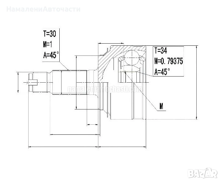 Предно външно каре 44014STKA00 NPZHD061 Honda, снимка 1