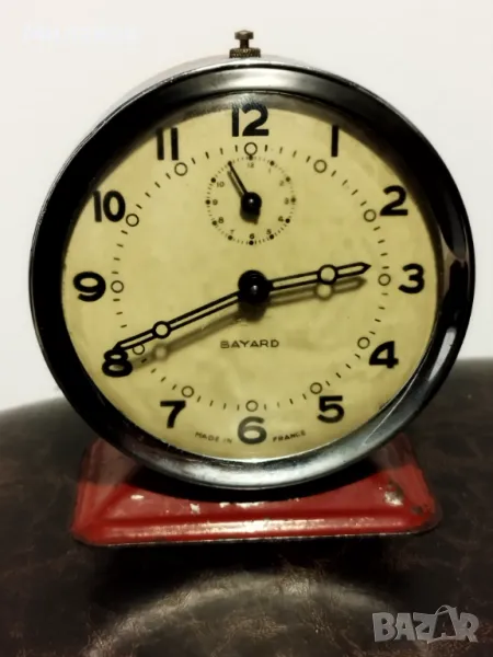 Стар механичен будилник, настолен часовник, снимка 1