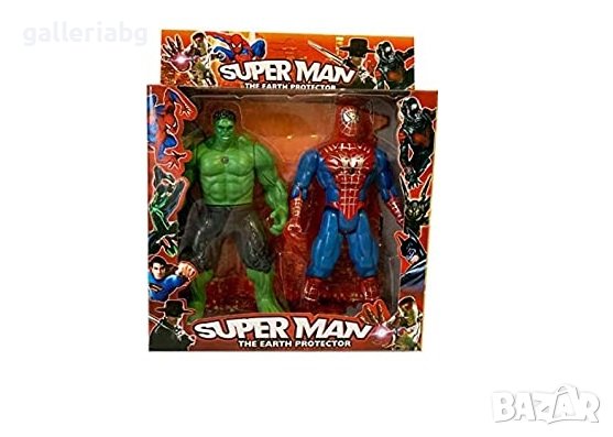 Комплект фигурки на Спайдърмен и Хълк (Spiderman & Hulk - Marvel, Avengers), снимка 1