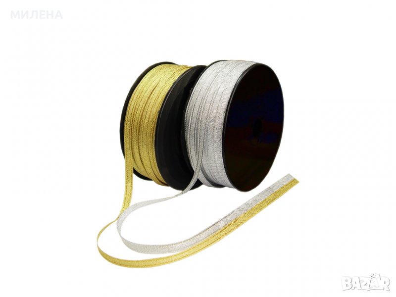 САТЕНЕНА ЛЕНТА С ЛАМЕ, снимка 1