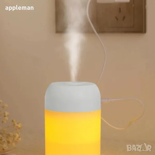 Мини Овлажнител Дифузер за въздух с нощна лампа ароматизатор, снимка 1