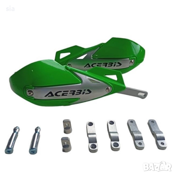 Предпазител за ръце за мотор, 2бр, зелен, Полипропилен, снимка 1