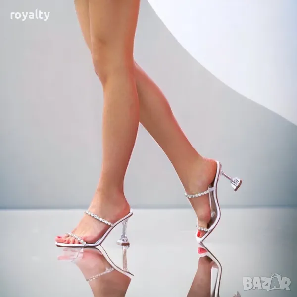 Чехли на ток - бели, снимка 1