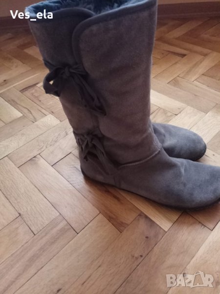 Hush Puppies сиви велурени топли ботуши  размер 39, снимка 1