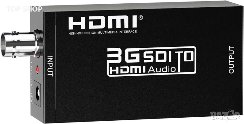 TLEOOSY 1080P SDI Към HDMI Конвертор, Поддържа 3G-SDI/HD-SDI/SD-SDI Сигнал за HDMI екран, снимка 1