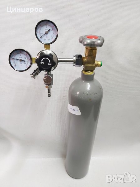 Кег Со2 регулатор, редуцир вентил и бутилка 2л.Со2 газиране,газировка напитки, снимка 1