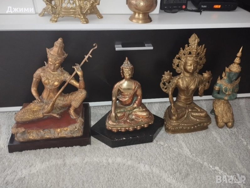 големи много стари бронзови скултори, снимка 1