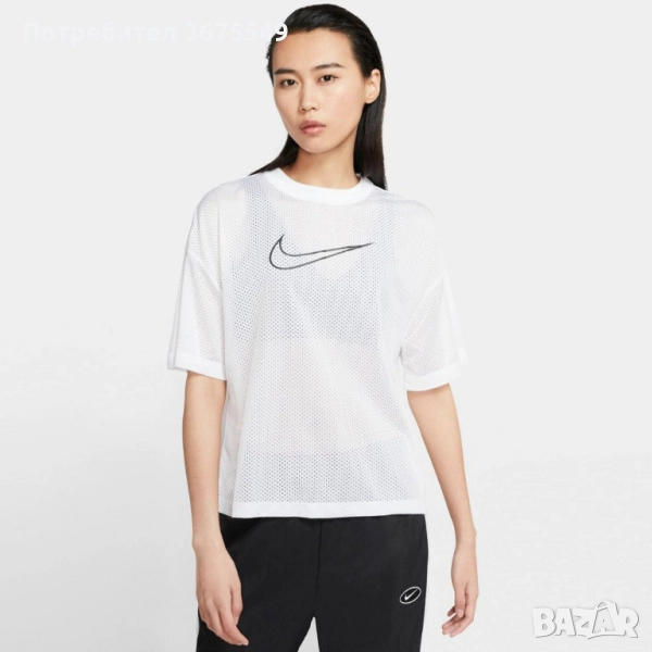 Дамска перфорирана тениска Nike - размер L, снимка 1