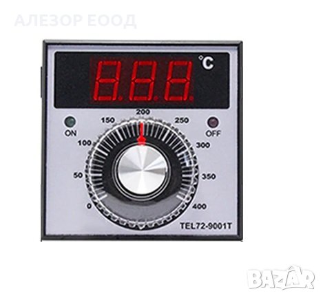 Терморегулатор TEL72-9001T 0 - 400 градуса, изход: Реле до 1000W, сензор тип К, захаранване 220 - 38, снимка 1
