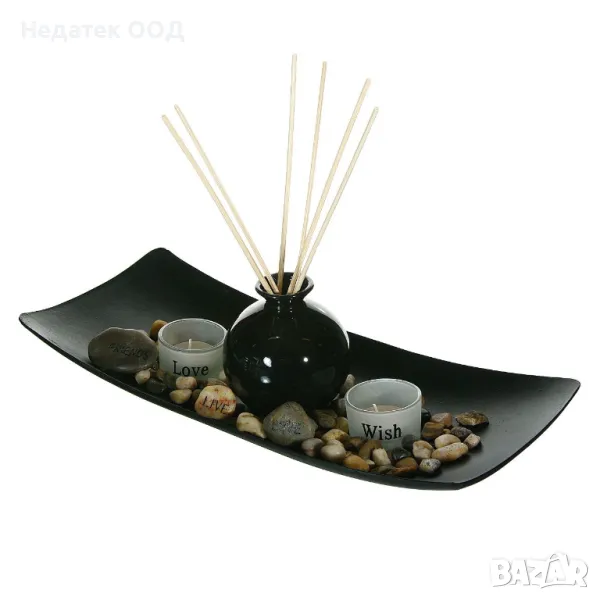 Комплект свещници и бурканче за ароматерапия, снимка 1