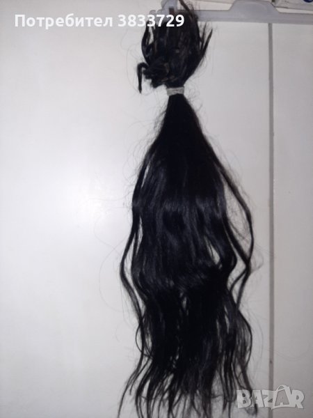 Естествена коса на кичури с кератин 60 см., снимка 1